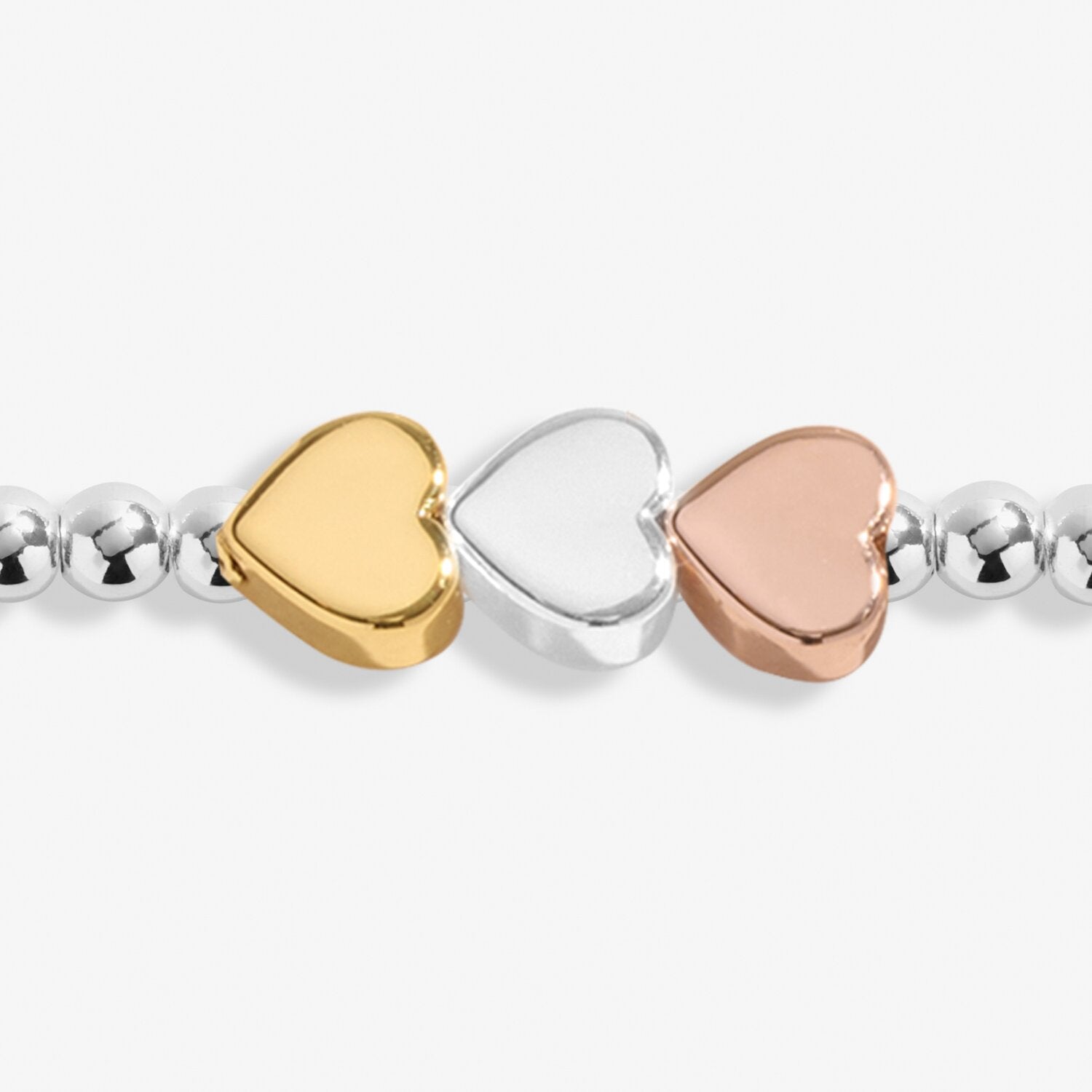 Joma Jewellery Three Tone Heart Anklet