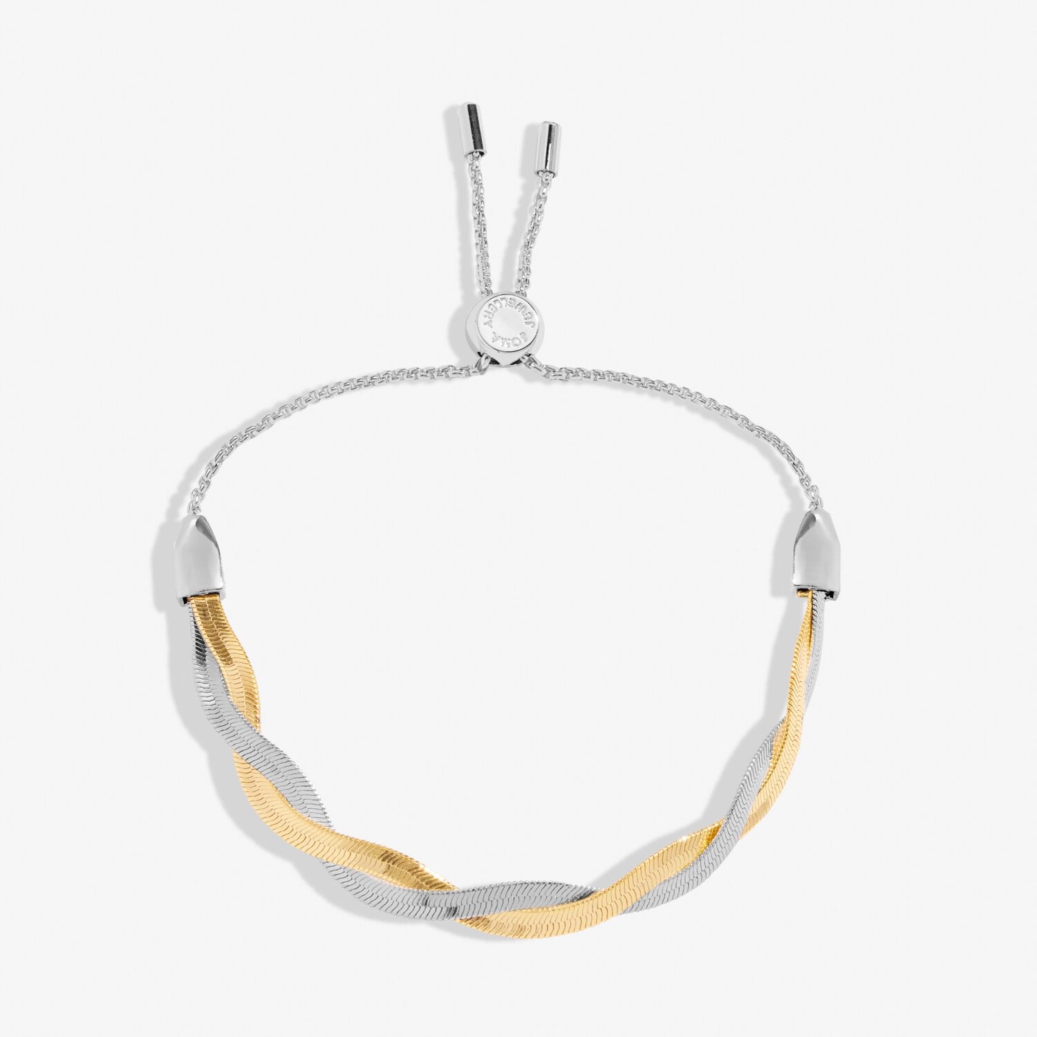 Joma Jewellery Twisted Snake Chain Silver Plated Bangle