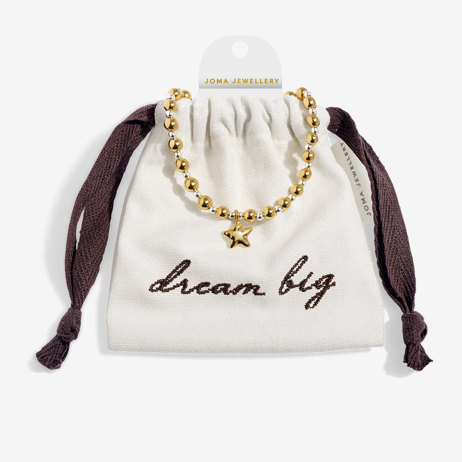 Joma Jewellery Words To Treasure Dream Big Bracelet In Silver and Gold Plating