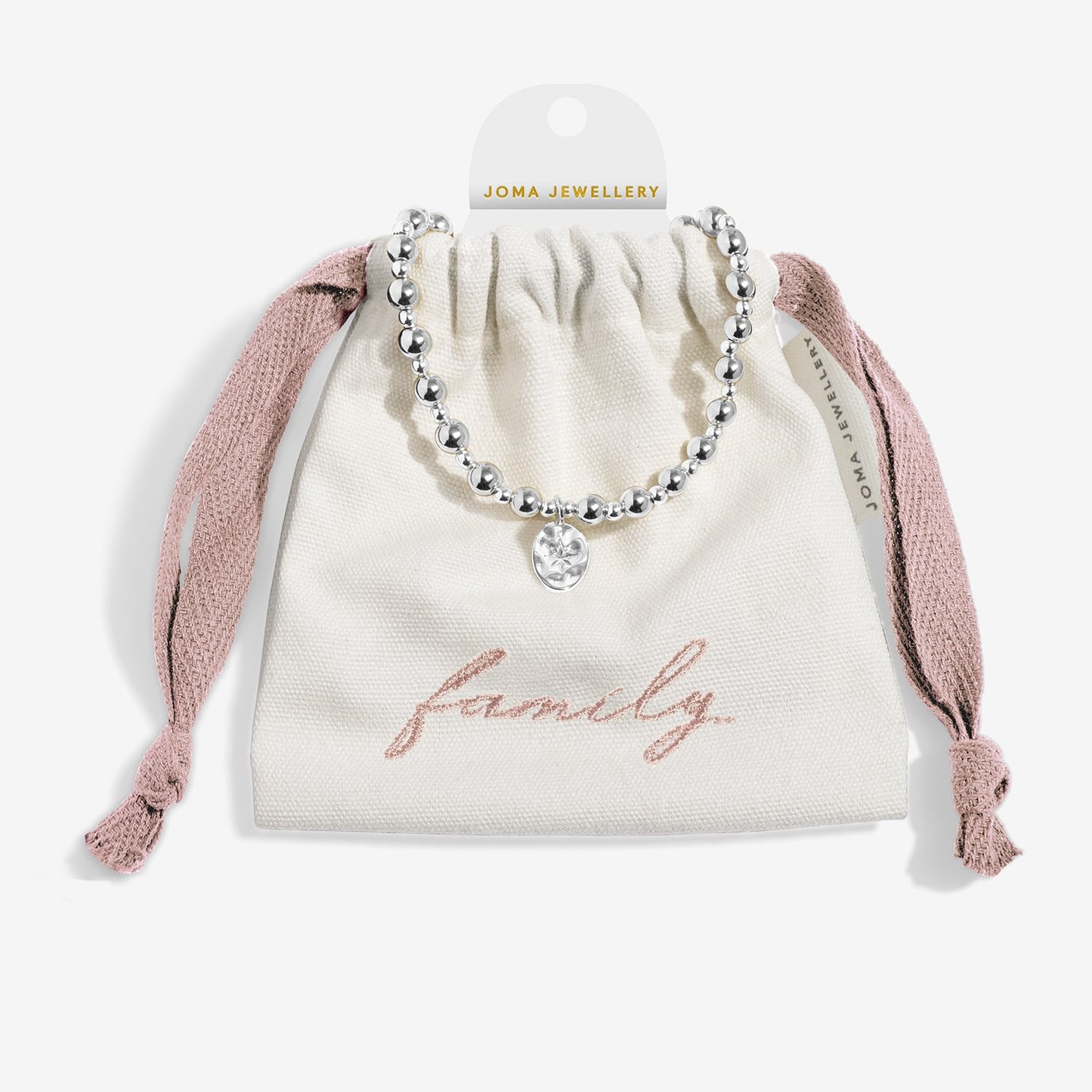 Joma Jewellery Words To Treasure Family Bracelet In Silver Plating