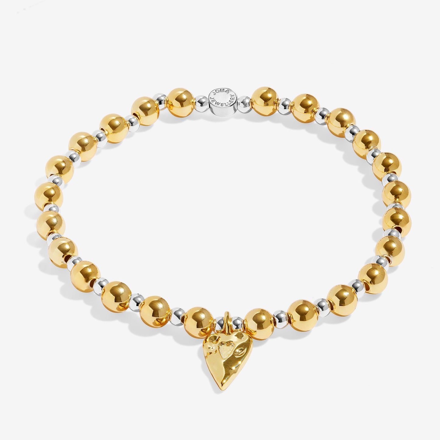 Joma Jewellery Words To Treasure Follow Your Heart Bracelet In Silver and Gold Plating