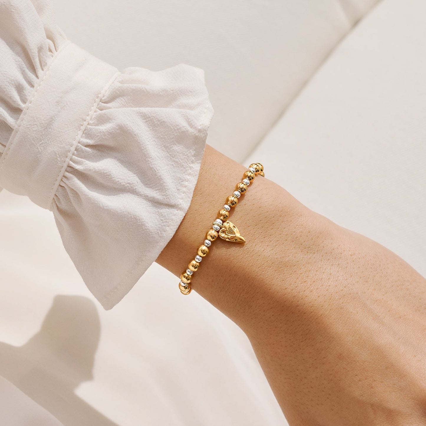 Joma Jewellery Words To Treasure Follow Your Heart Bracelet In Silver and Gold Plating
