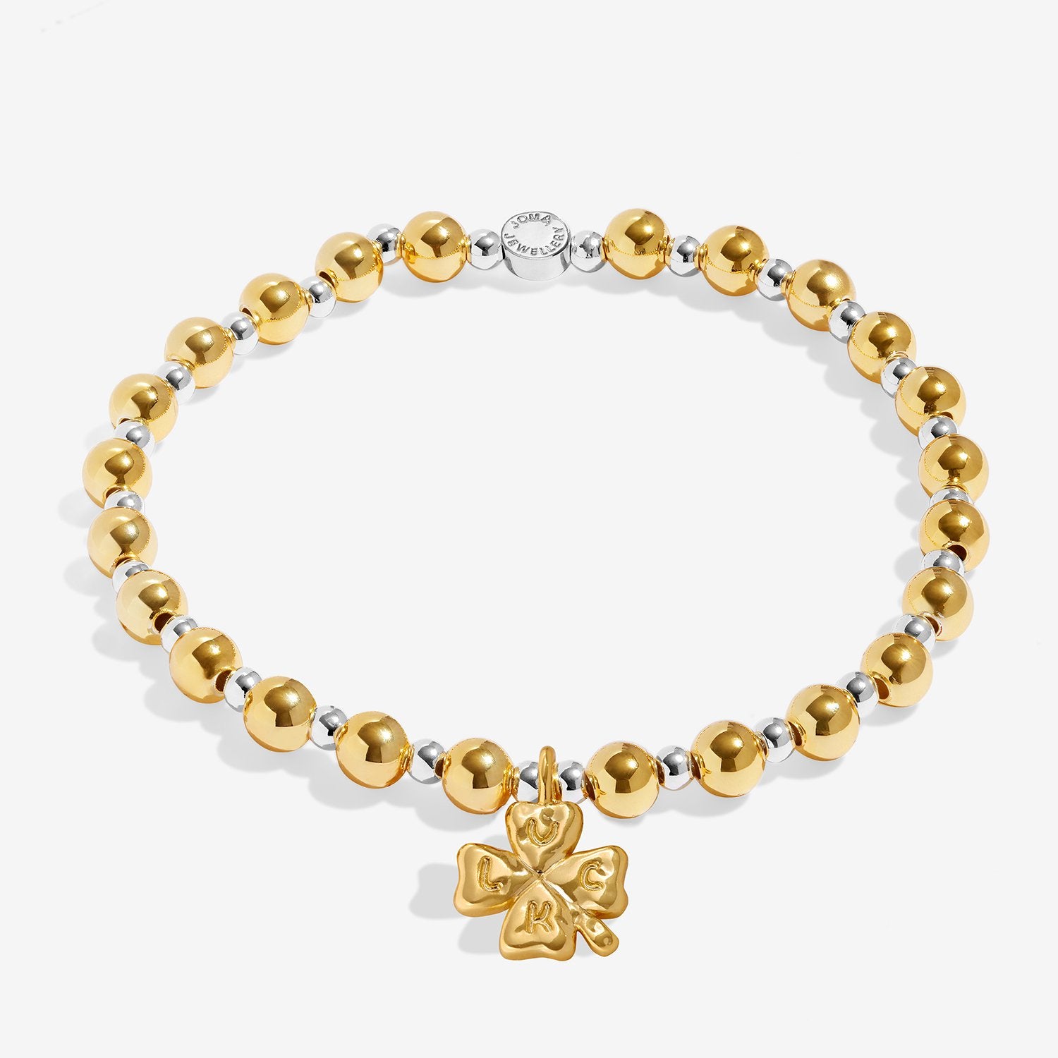 Joma Jewellery Words To Treasure Lucky Charm Bracelet In Silver and Gold Plating
