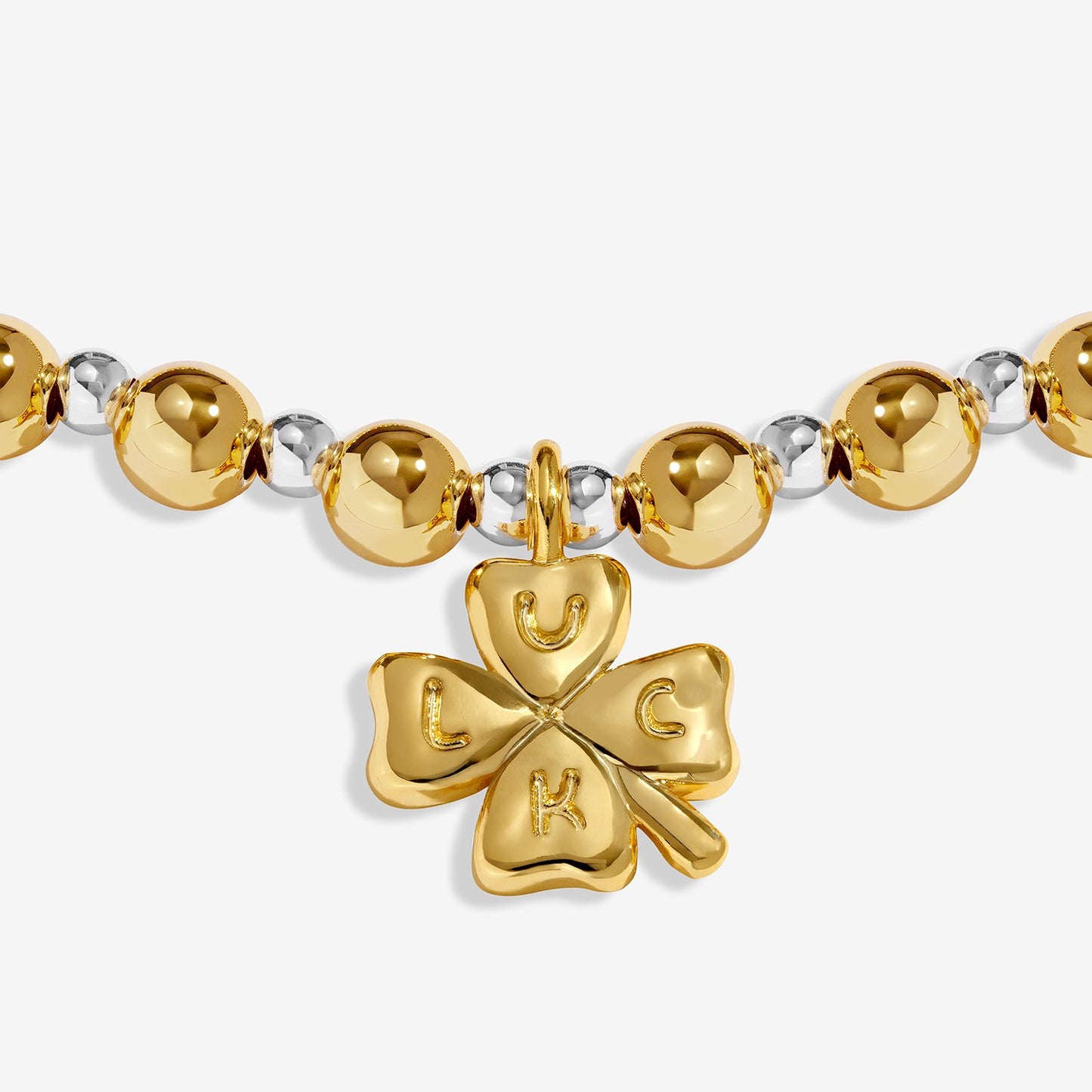 Joma Jewellery Words To Treasure Lucky Charm Bracelet In Silver and Gold Plating