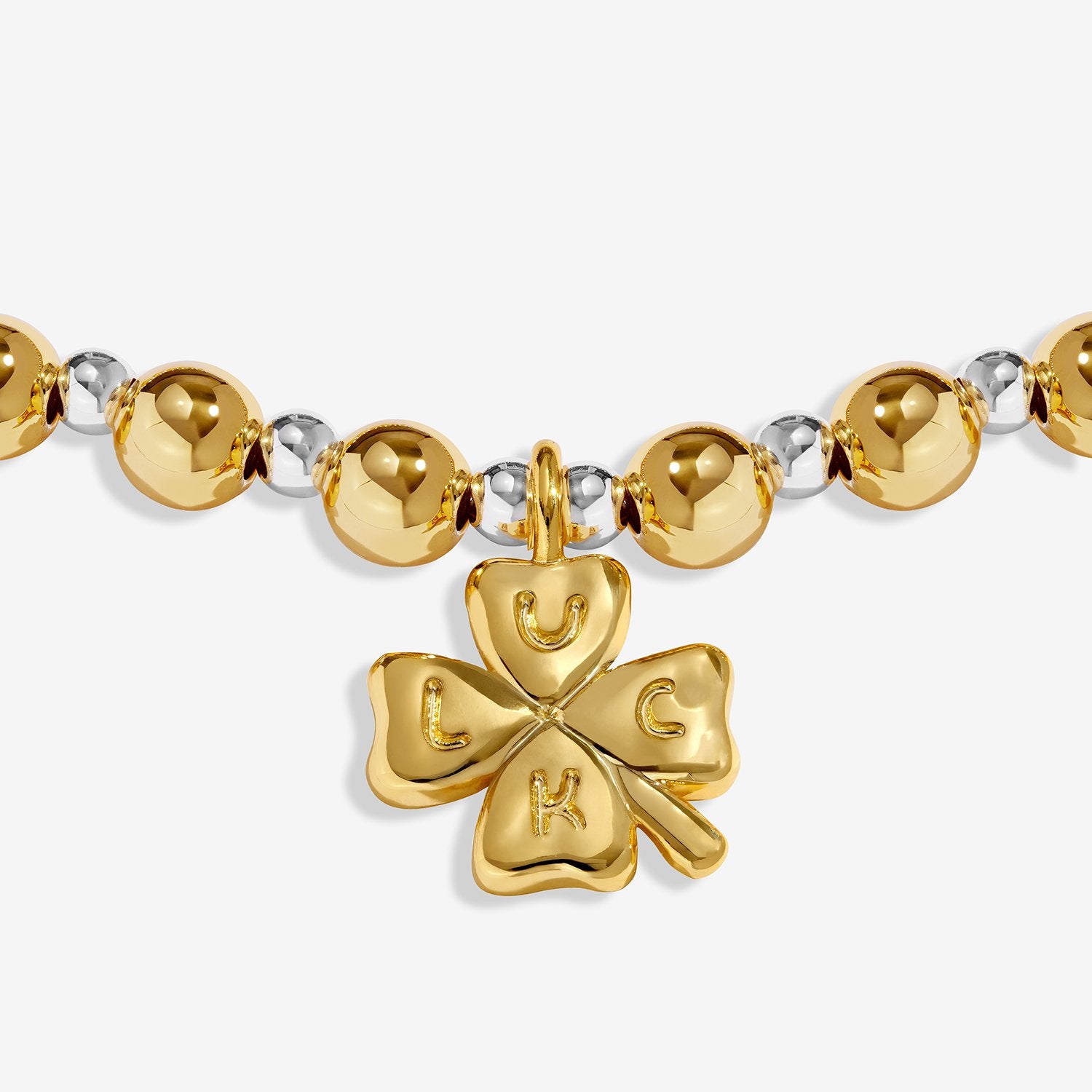 Joma Jewellery Words To Treasure Lucky Charm Bracelet In Silver and Gold Plating