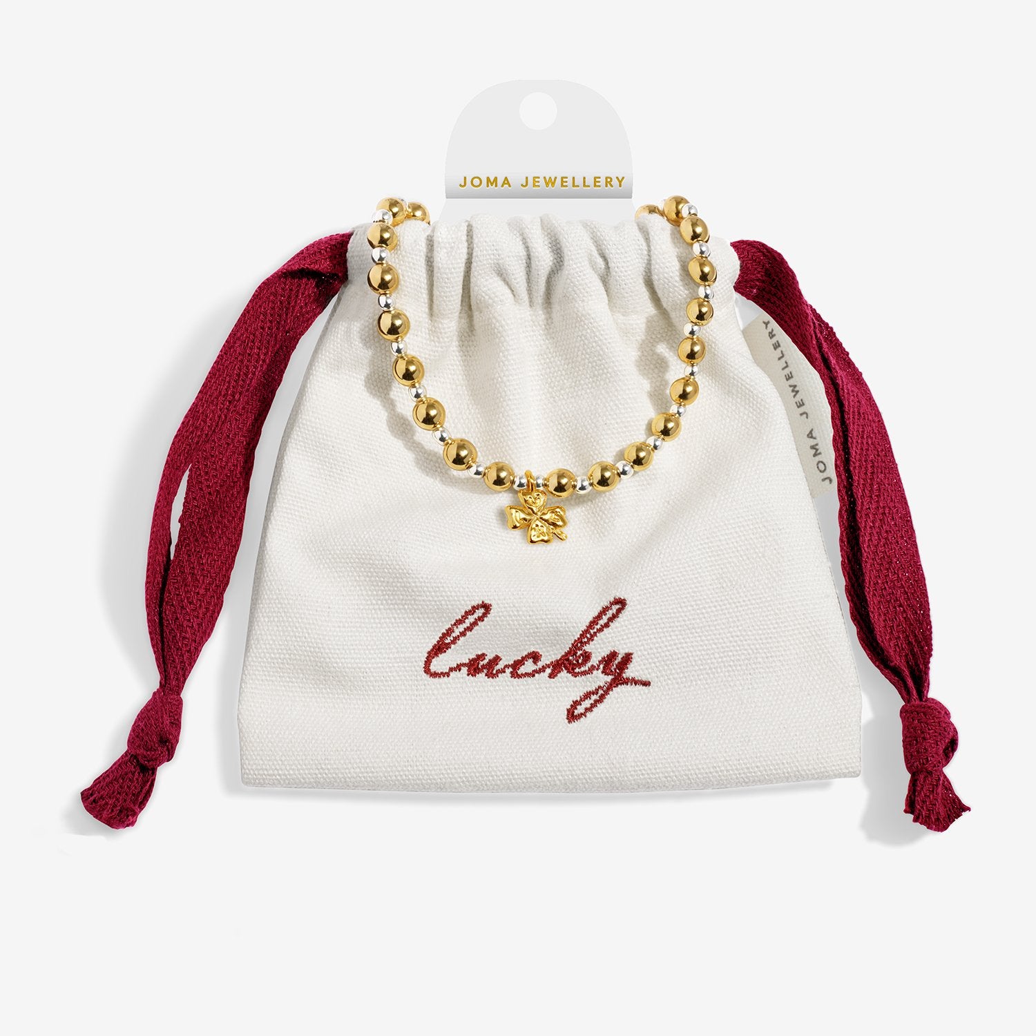 Joma Jewellery Words To Treasure Lucky Charm Bracelet In Silver and Gold Plating