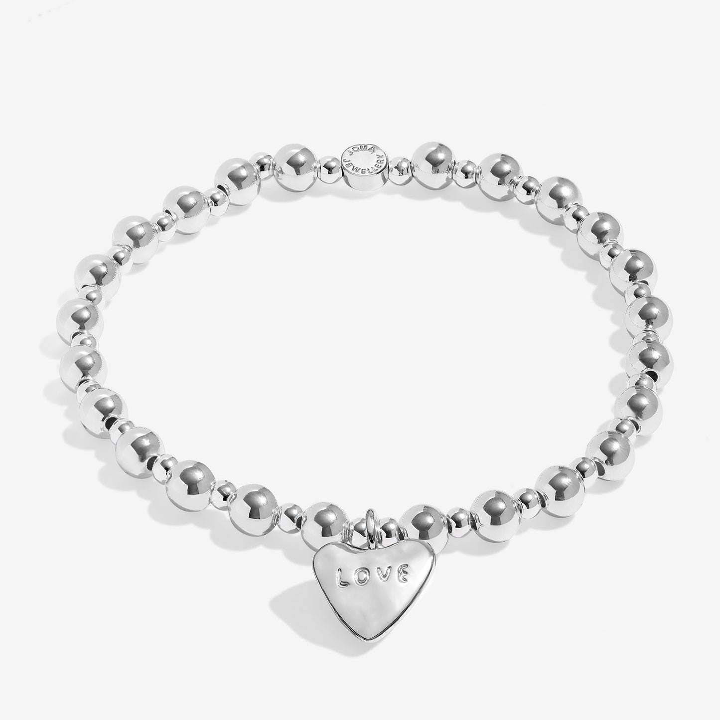 Joma Jewellery Words To Treasure So Loved Bracelet In Silver Plating