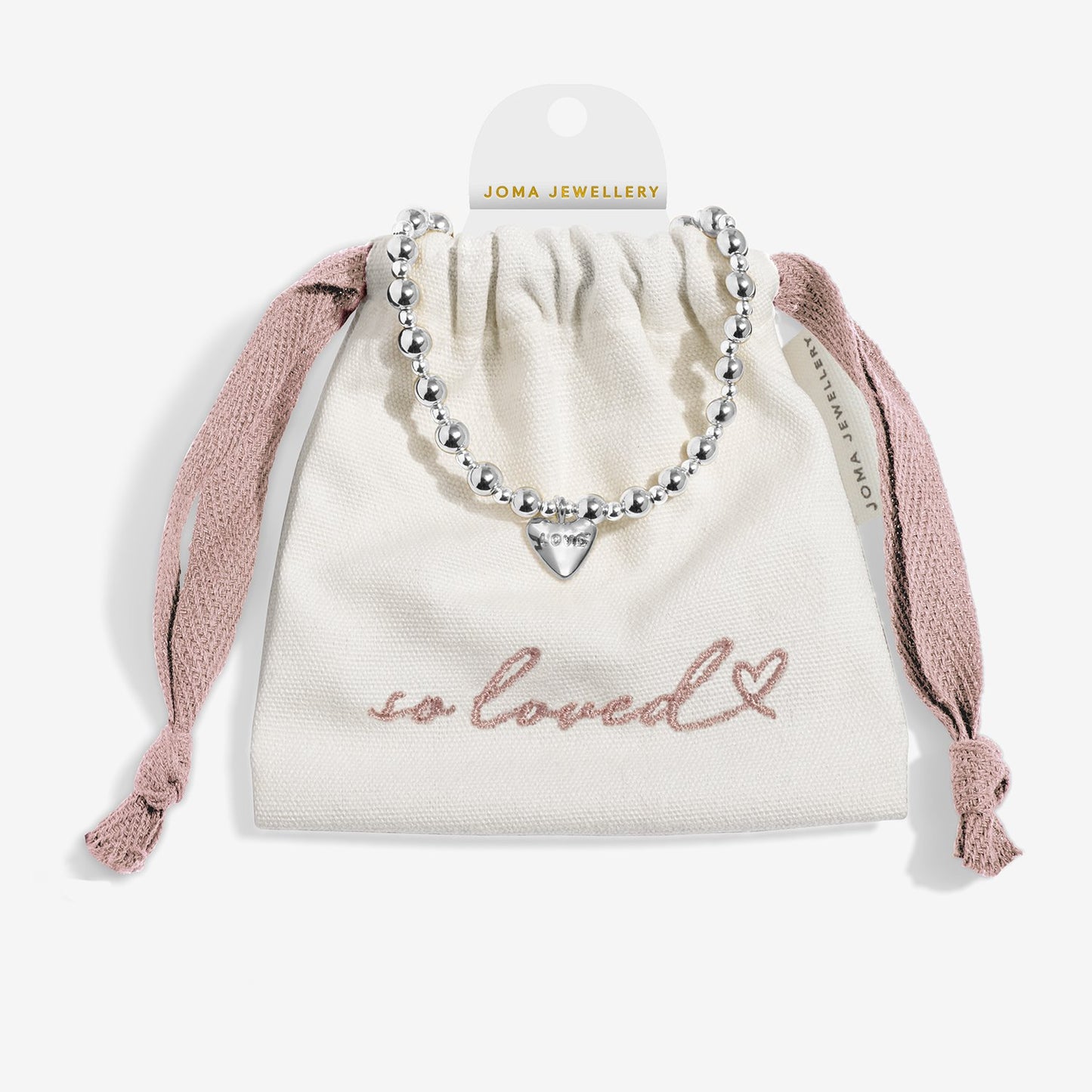 Joma Jewellery Words To Treasure So Loved Bracelet In Silver Plating