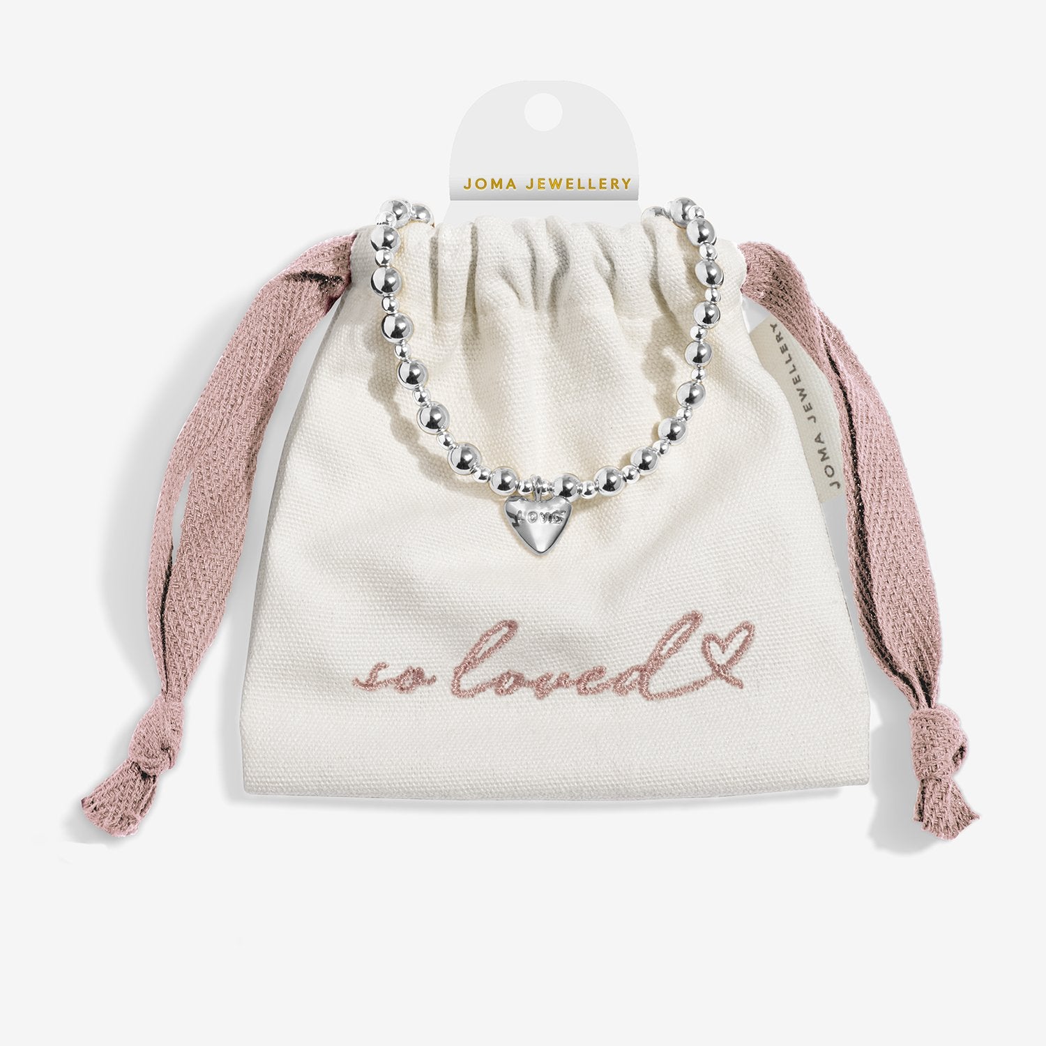 Joma Jewellery Words To Treasure So Loved Bracelet In Silver Plating