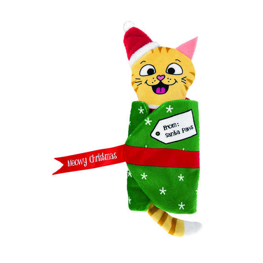 KONG Holiday Cat Pull-A-Partz Present Snowflake Wrap