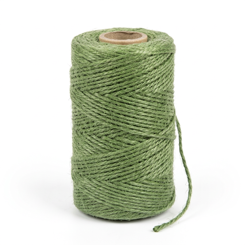 Cardoc nurseryman's size spool 3-ply green natural jute greentwist garden twine for plant support.