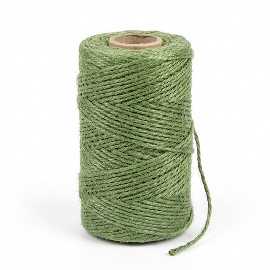 Cardoc nurseryman's size spool 3-ply green natural jute greentwist garden twine for plant support.