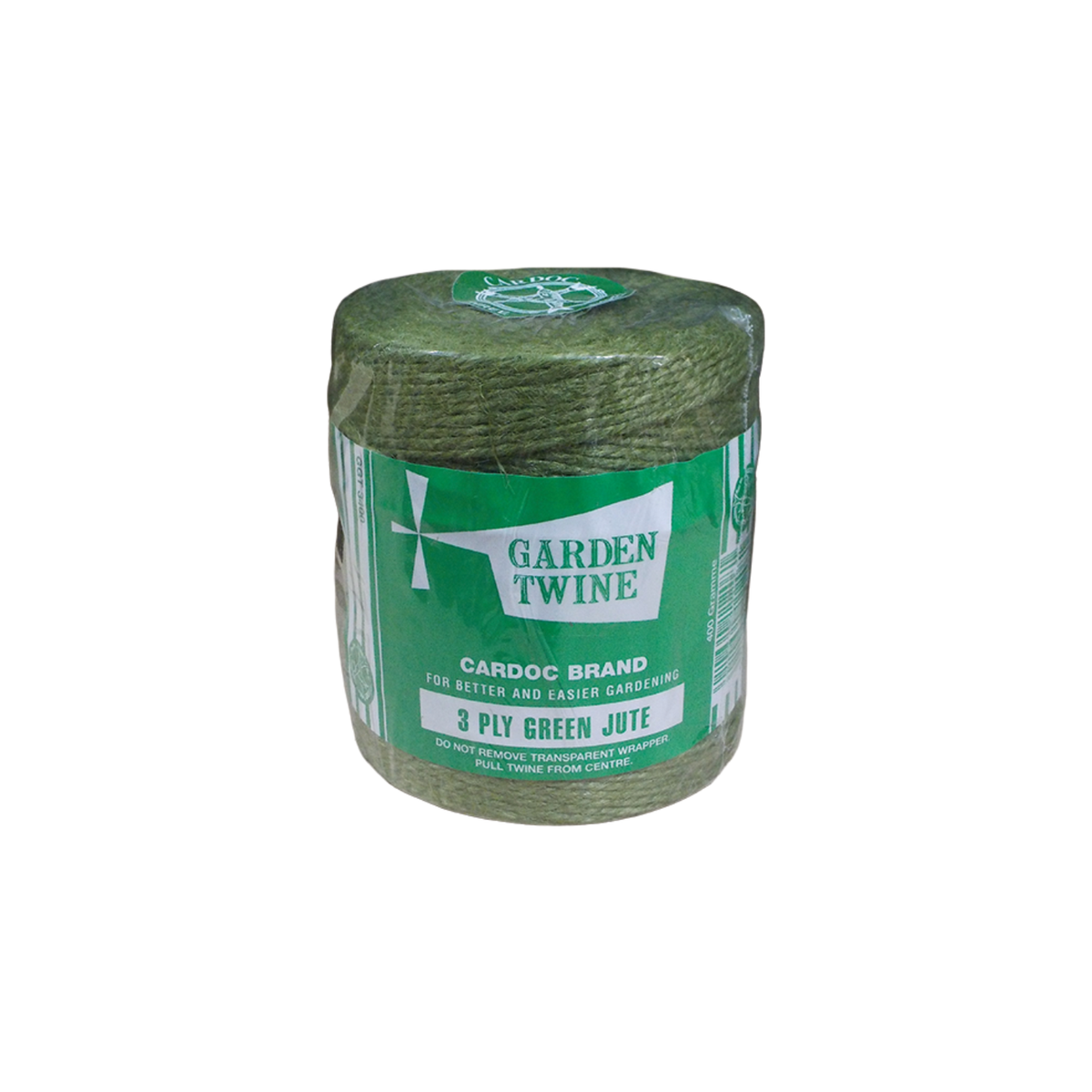 Cardoc 200g spool of 3-ply green natural jute greentwist garden twine for plant tying