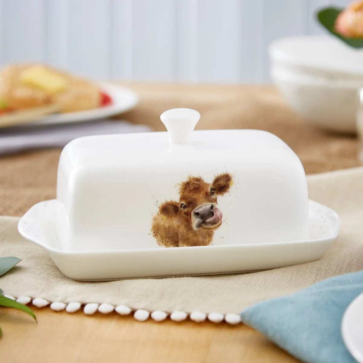 Wrendale Mooo Cow Covered Butter Dish