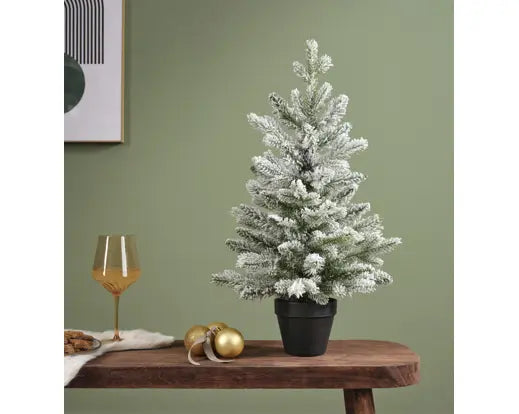 Kaemingk Allison Mini Tree Snowy Indoor Christmas Decoration