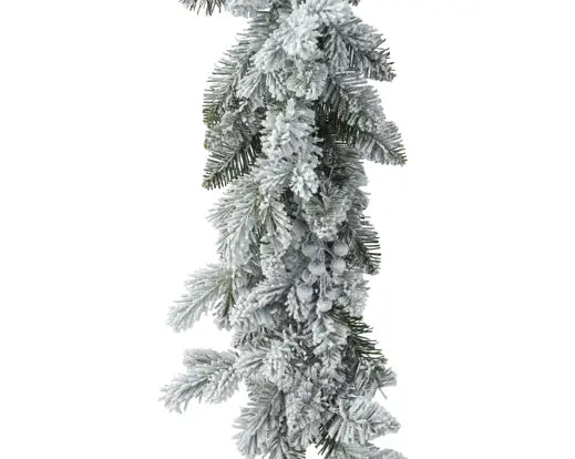 Kaemingk Aspen Snowy Glitter Indoor Garland