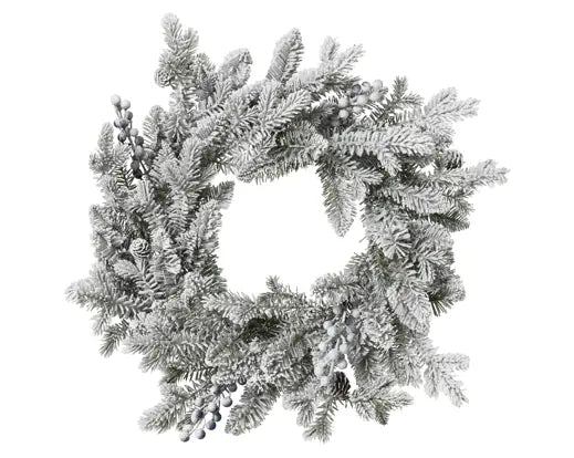 Kaemingk Aspen Snowy Glitter Indoor Wreath