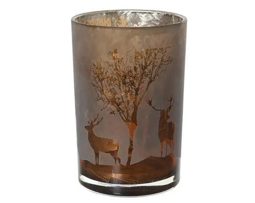 Kaemingk Glass Reindeer Candle Holder