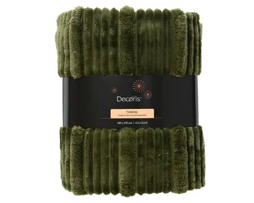 Kaemingk Green Irregular Stripe Christmas Throw