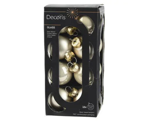 Kaemingk Shiny & Matt Plastic Pearl Baubles