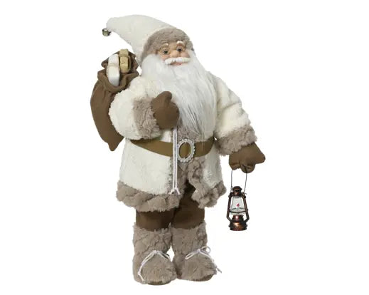 Kaemingk White Coat Santa Christmas Figure