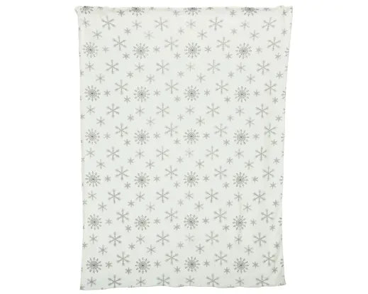 Kaemingk White Snowflake Christmas Throw