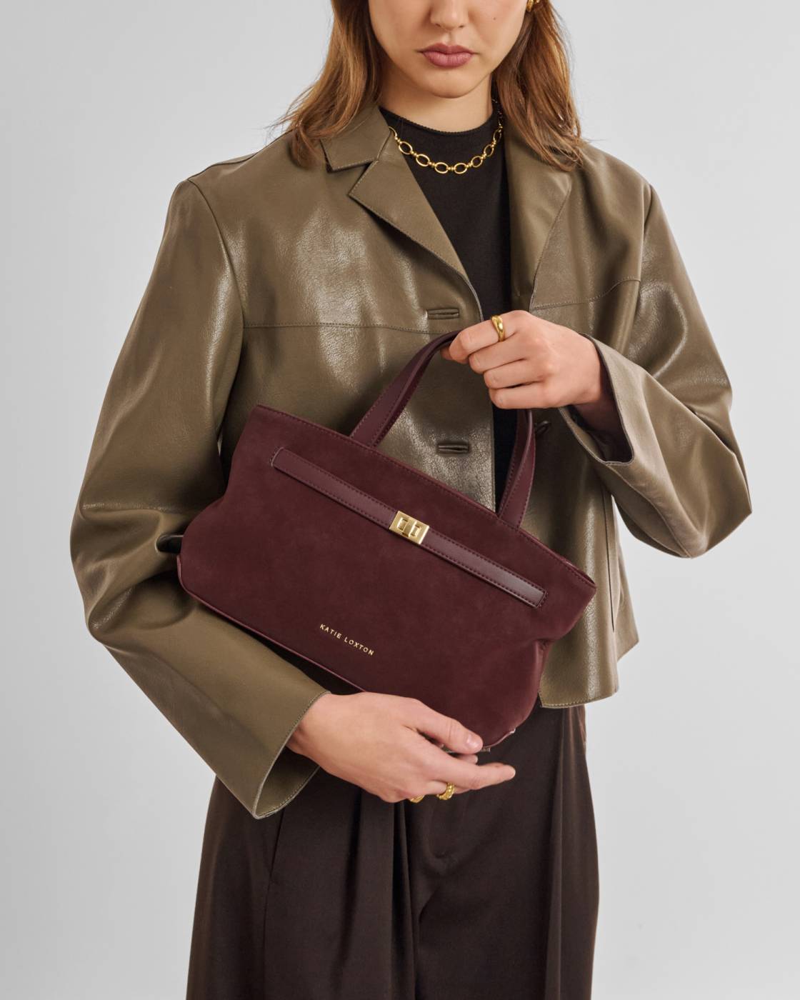 Katie Loxton Orin Top Handle Suedette Crossbody Bag