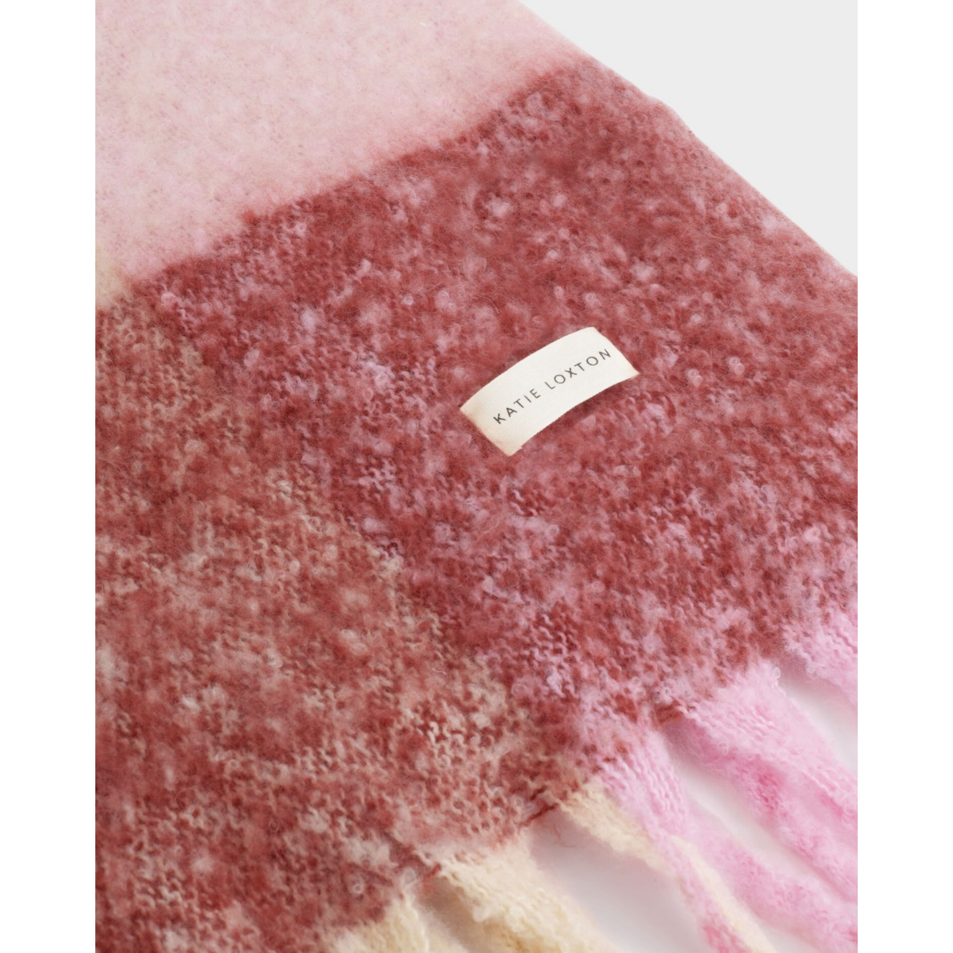 Katie Loxton Recycled Patterend Tassel Scarf