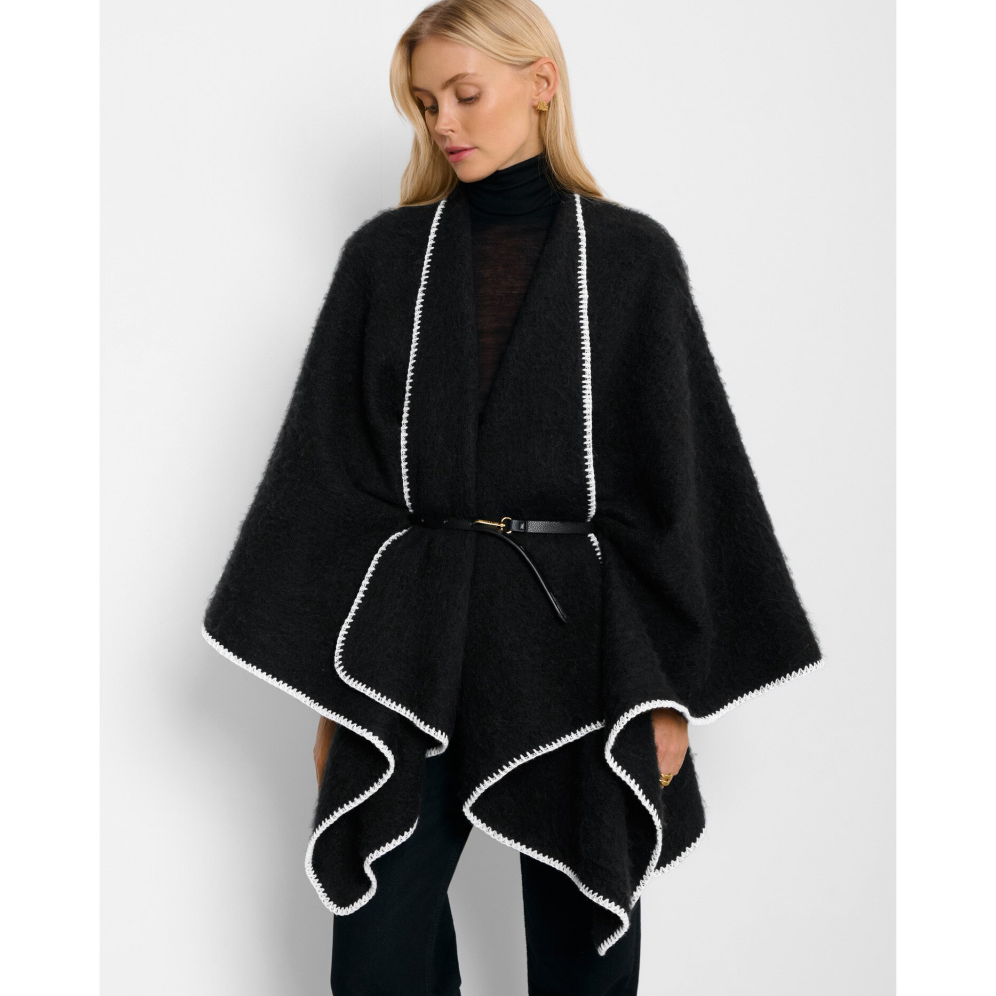 Katie Loxton Whipstitch Cape With Belt