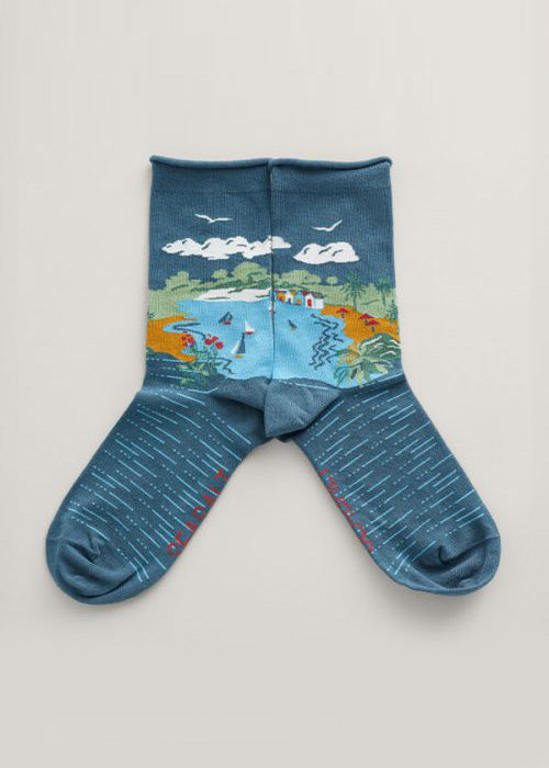 Seasalt Women's Postcard Organic Cotton Socks