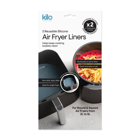 Kilo Silicone Multi fit Air Fryer Liner Single Draw Set of 2