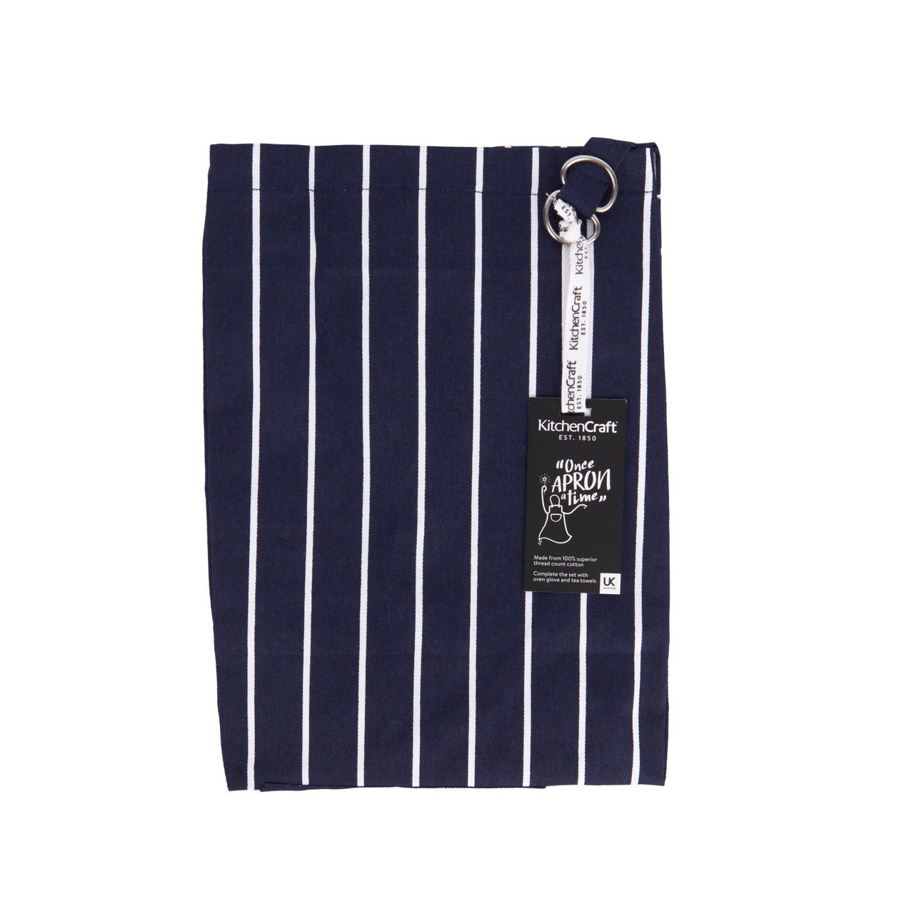 KitchenCraft Butchers Stripe Blue Apron