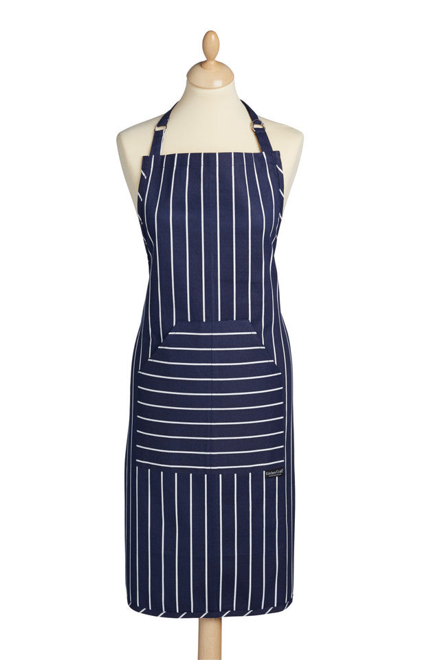 KitchenCraft Butchers Stripe Blue Apron