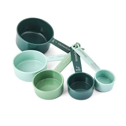 KitchenCraft Measuring Cups set of 5 Green/Blue