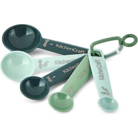 KitchenCraft Measuring Spoons Set of 5 Green/Blue