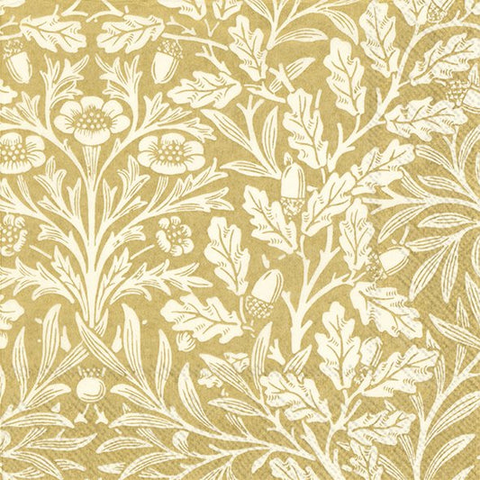 William Morris Cream & Gold Acorn Lunch Napkins