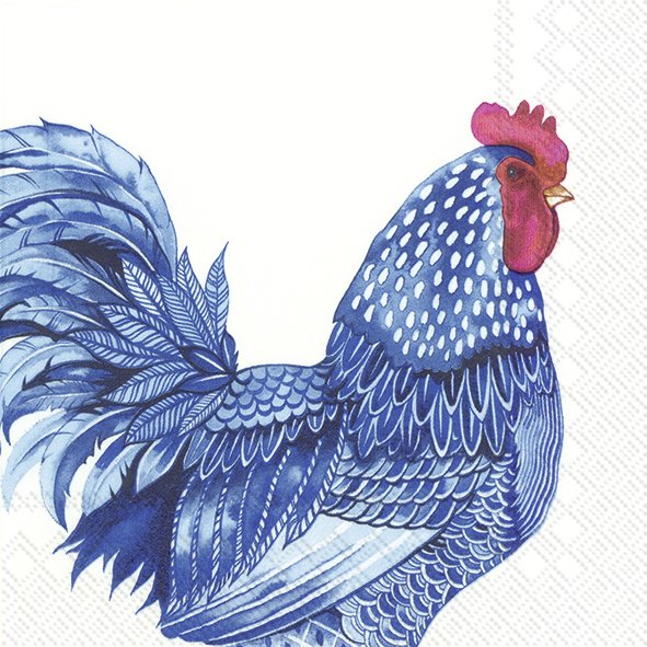 IHR Blue Plumage Lunch Napkins