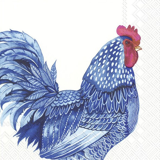 IHR Blue Plumage Lunch Napkins