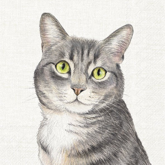 IHR Farm Cat Cream Lunch Napkins