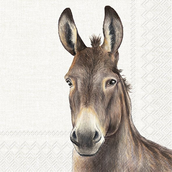 IHR Farm Donkey Cream Lunch Napkins