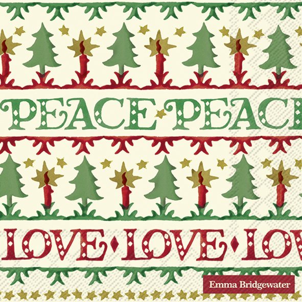 Emma Bridgewater Cream Christmas Joy Lunch Napkins
