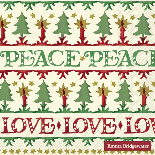 Emma Bridgewater Cream Christmas Joy Lunch Napkins