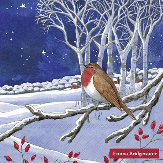 Emma Bridgewater Midnight Robin Lunch Napkins