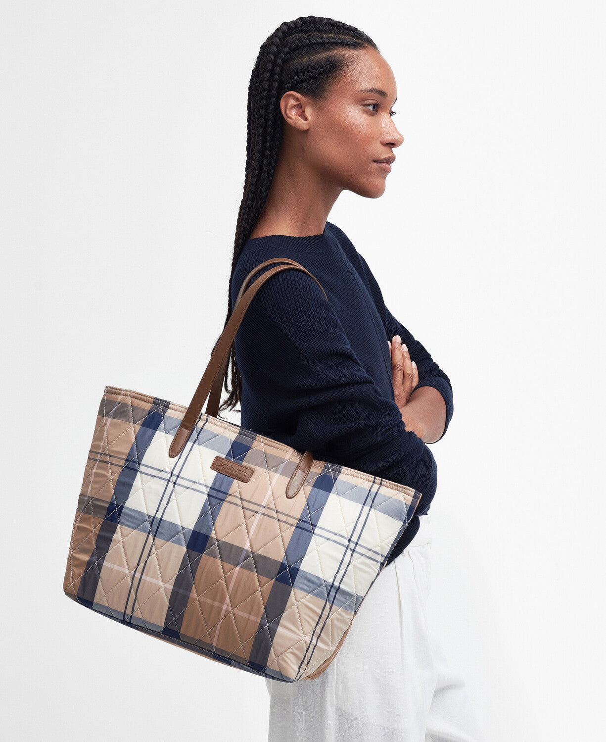 Barbour Wetherham Quilted Tartan Tote