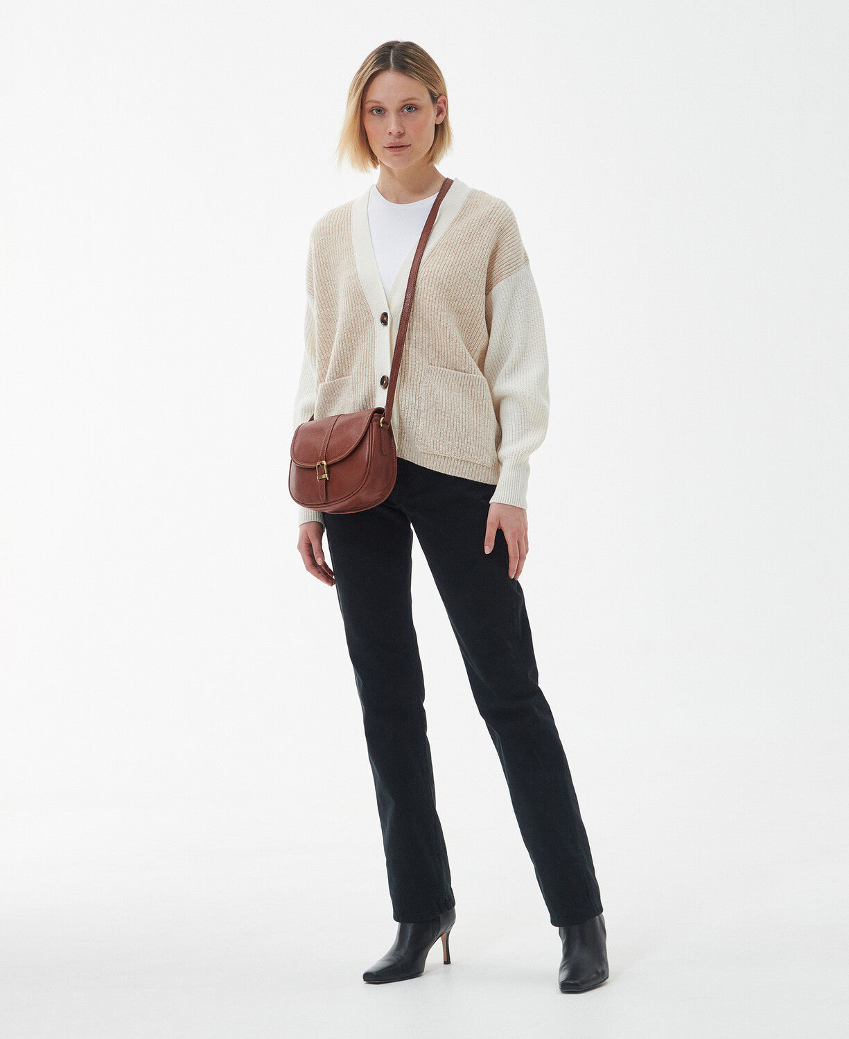 Barbour Laire Medium Leather Saddle Bag