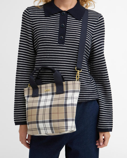 Barbour Maisy Tartan Tote Bag in Rosewood Tartan