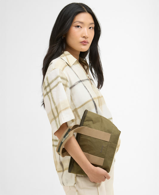 Barbour Mini Mya Tote Bag in Dusky Green