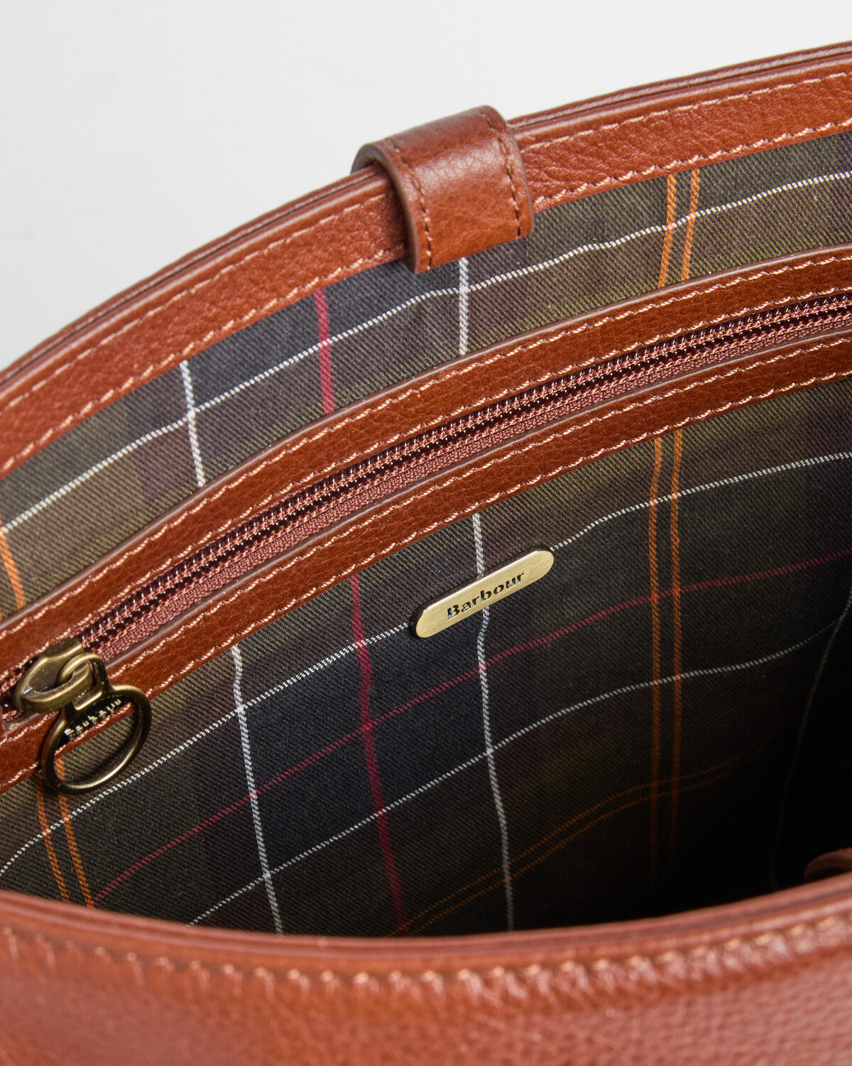 Barbour Cedar Large Leather Bucket Bag