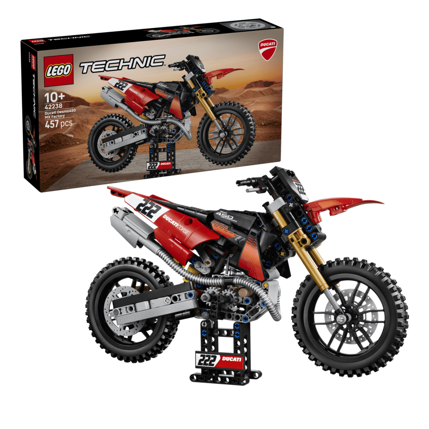 LEGO Ducati Desmo450 MX Factory Motorcycle 42238
