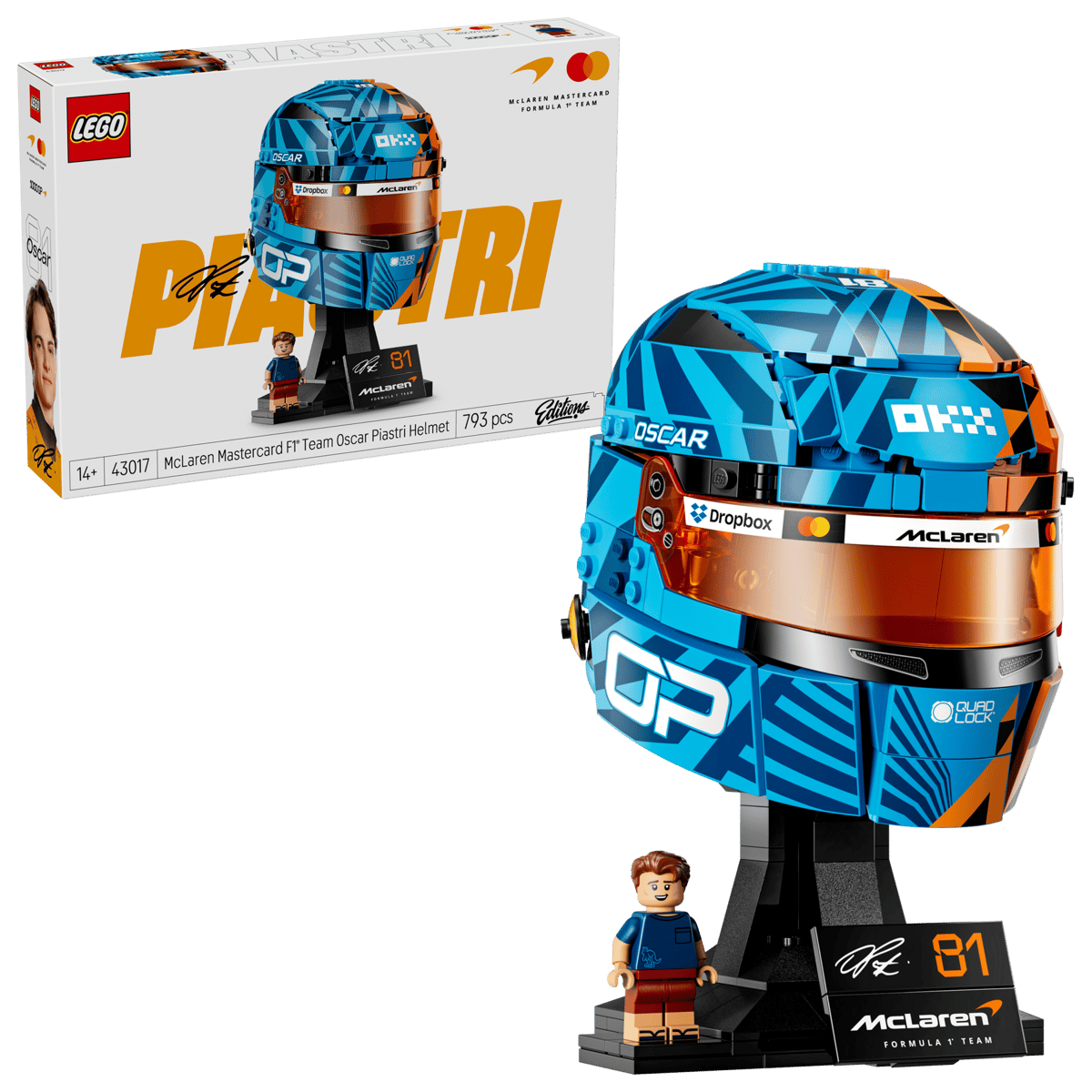 LEGO Editions McLaren Mastercard F1 Team Oscar Piastri Helmet 43017